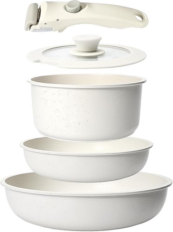 Pots and Pans Set Non Stick Cookware Sets Nonstick Detachable Handle