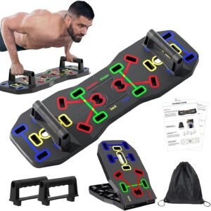 AERLANG Push Up Board, Portable Multi-Function Foldable 10 in 1 Push Up Bar