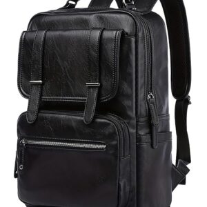 FUR JADEN Vegan Leather Stylish 15.6 Inch Laptop Backpack Travel Weekender Bag For Men Women