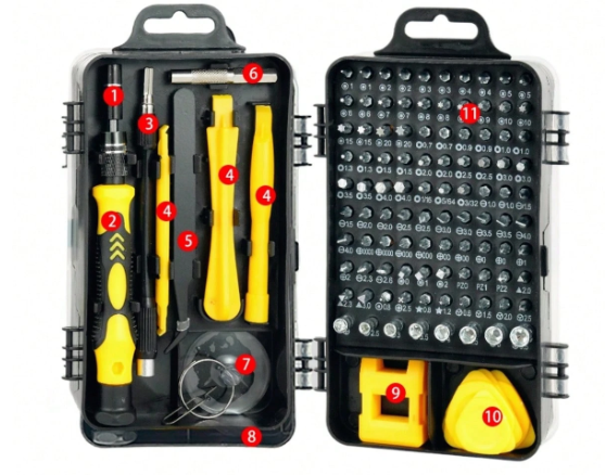 Black and Yellow 115 piece set Professional Auto Repair Tool Kit