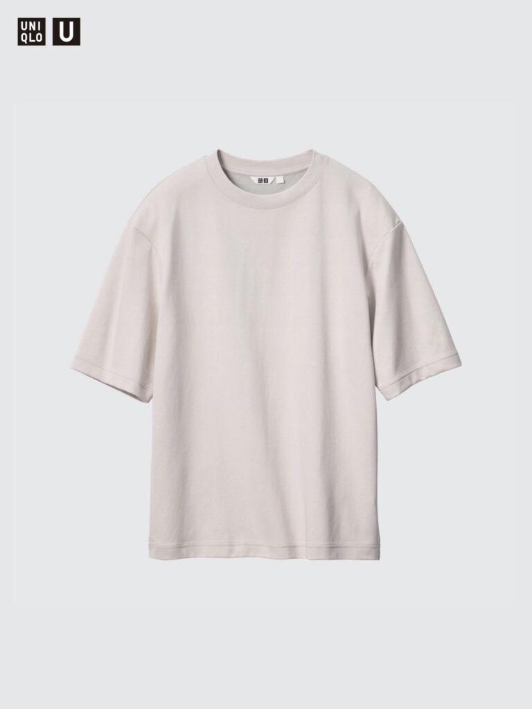 Unisex AIRism Cotton Crew Neck T-Shirt (3/4 Sleeve)