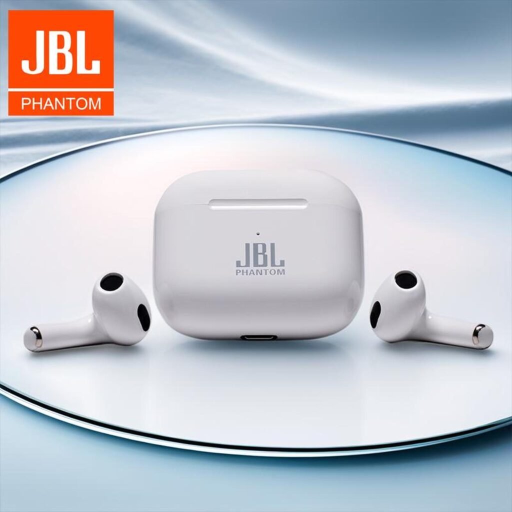 JBLPhantom 4 Earbuds Earphone Nirkabel Sejati Peredam Kebisingan Pembaruan Headset Bluetooth HD Musik Headphone In-Ear Handsfree Dengan Mikrofon - Bluetooth Standar Versi 5.0