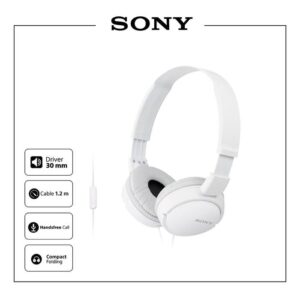 SONY MDR-ZX110AP White On Ear Headphone