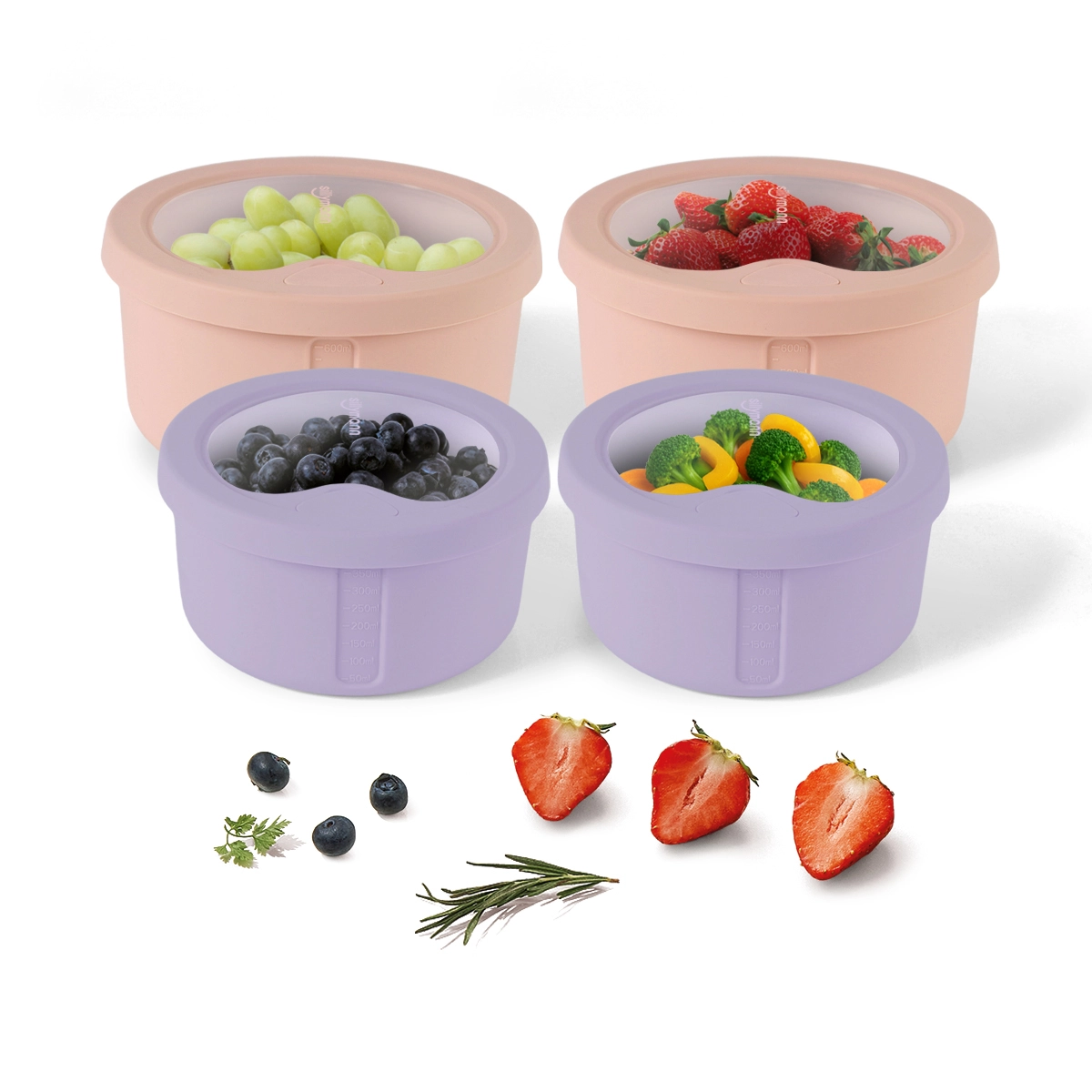 Siliman Silicone Storage Container Set 8P (Lids Included)