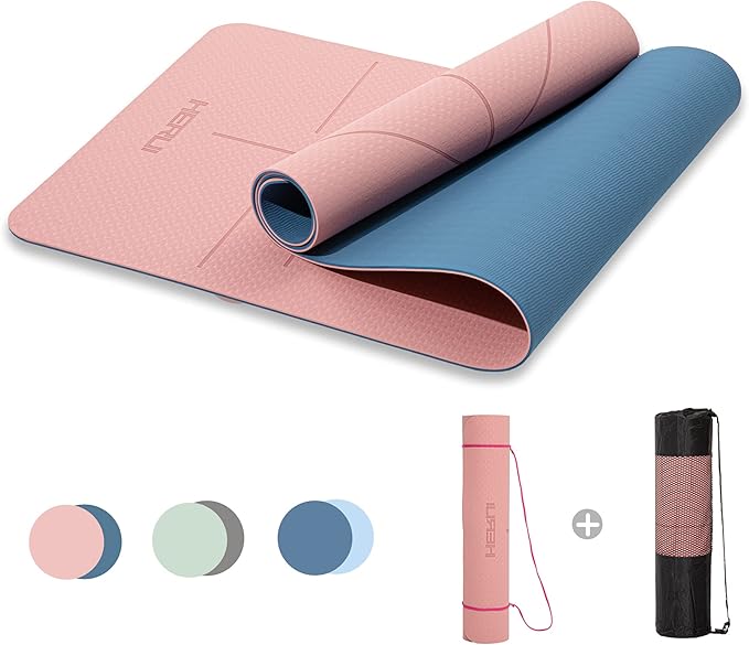 Yoga Mat Alignment Lines Anti-Slip
