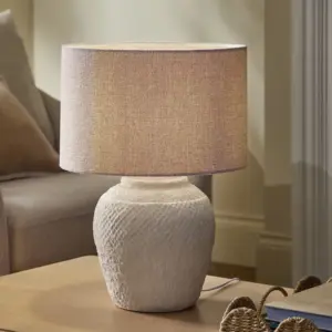 Mid Natural Tweedy Lamp Shade