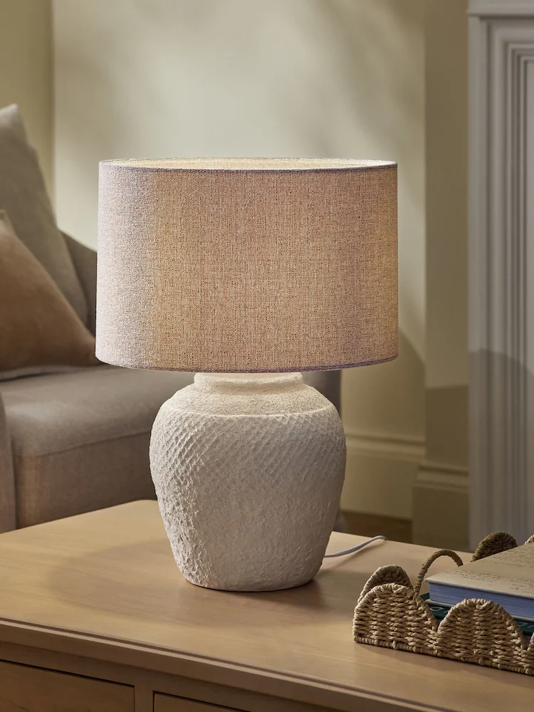 Mid Natural Tweedy Lamp Shade