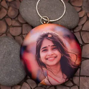 Personalised Round Caricature Clutch