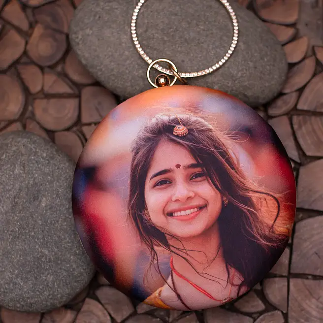 Personalised Round Caricature Clutch
