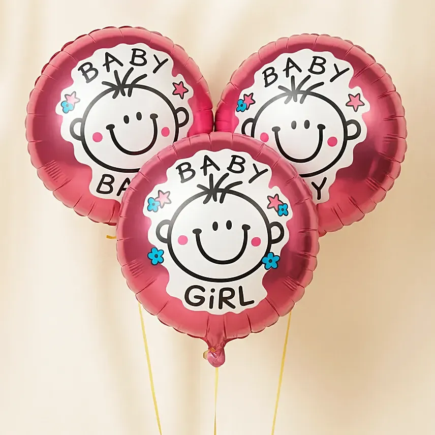 3 Baby Girl Balloon