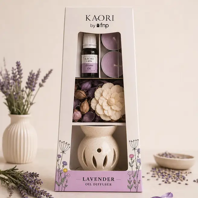 Kaori By FNP Lavender Oil Diffuser Set