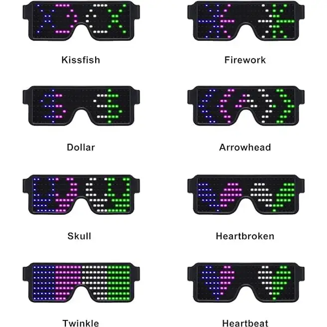 LED Wireless Digital Party Glasses
