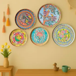 Madhubani Wall Plates - Set of 5