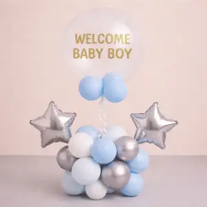 Blue Newborn Celebration Flower Basket